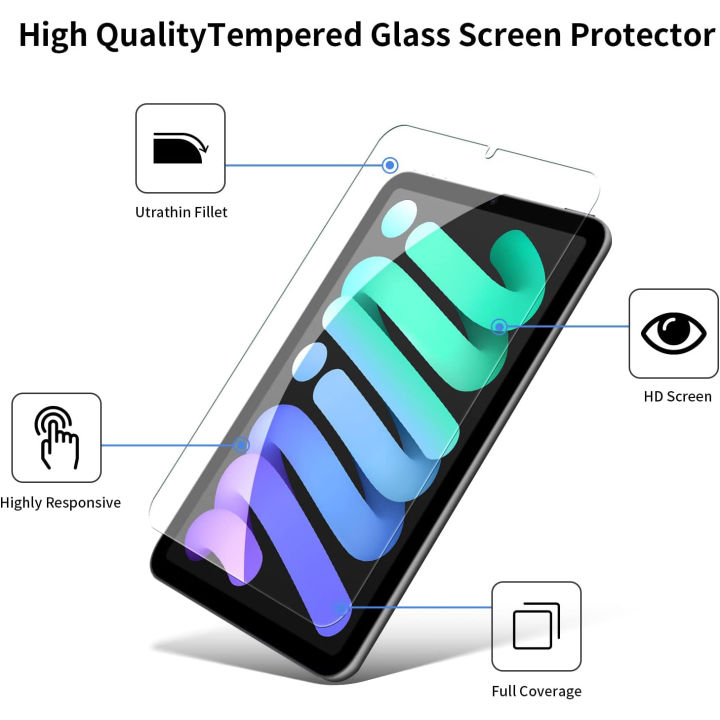 2pcs%209H%20Tempered%20Glass%20For%20iPad%20Mini%207%202024%208.3''%20(A17%20Pro)%20A2995%20A2996%20Clear%20Screen%20Protector%20Anti%20Scratch%20Protective%20Film%20-%20Image%202