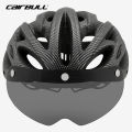 Lightweight Bicycle Helmet MTB Mountain Road Comfortable Breathable Led Safety Bike Helmets Men Women Detachable Goggles 59-61CM. 