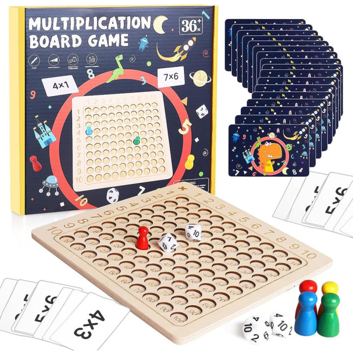 Montessori Multiplication Board Game Math Wooden Toys Kids Learning ...