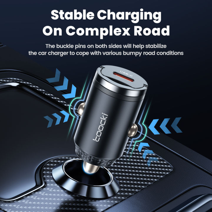 Toocki%2045W%20USB%20C%20Car%20Charger%20Fast%20Charge%20For%20Phone%20Type%20C%20Pull%20Ring%20Car%20Charger%20For%20iPhone%2017%2016Pro%20%20S25%20%2017%20%20-%20Image%205