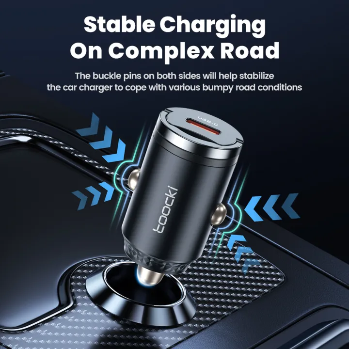 Toocki%2045W%20USB%20C%20Car%20Charger%20Fast%20Charge%20For%20Phone%20Type%20C%20Pull%20Ring%20Car%20Charger%20For%20iPhone%2017%2016Pro%20%20S25%20%2017%20%20-%20Image%205