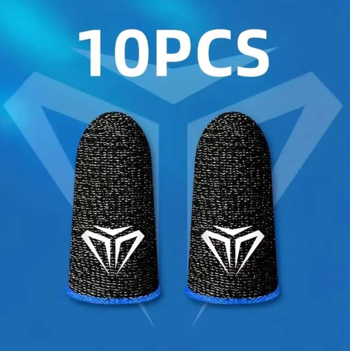 10 Set Anti Sweat Gaming Finger Sleeves For Mobile Game Controller And Console, Breathable Touch Screen Fingers Thumb Sleeves Cover Gloves - View #10