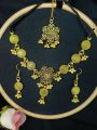 Antic choker set including choker and earrings - Oxidized metal jewellery.