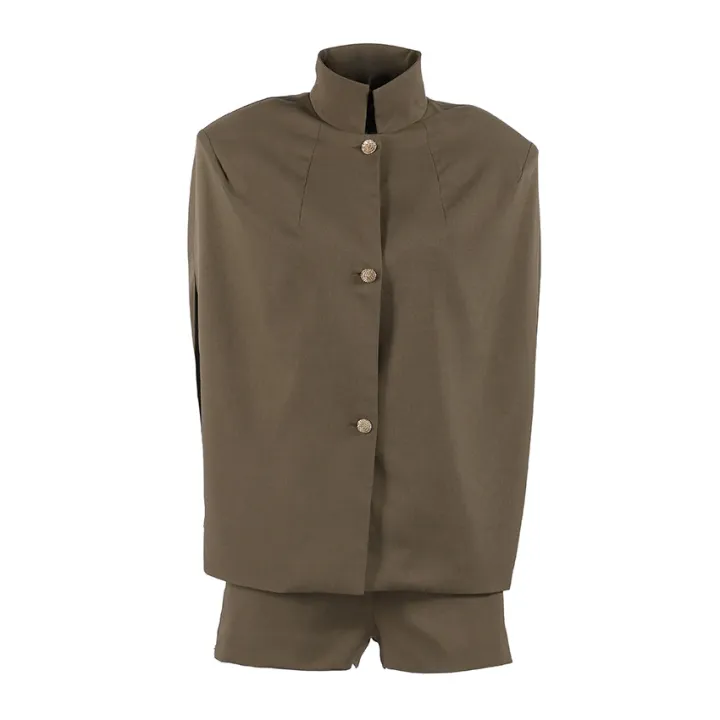 2026%20Lady%20Daily%20Spring%20Autumn%20Outfits%20New%20Casual%20Wide%20Leg%20Short%20Pants%20Set%20Women%20Chic%20Solid%20Single%20Breasted%20Stand%20Collar%20Top%20Suit%20-%20Image%207