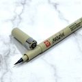 Sakura Pigma Micron graphic cutting Pen Waterproof Black ink needles size 003, 005, 01, 02, 03, 04, 05, 08, 10,12, brush, Graphic 1, 2, 3. 