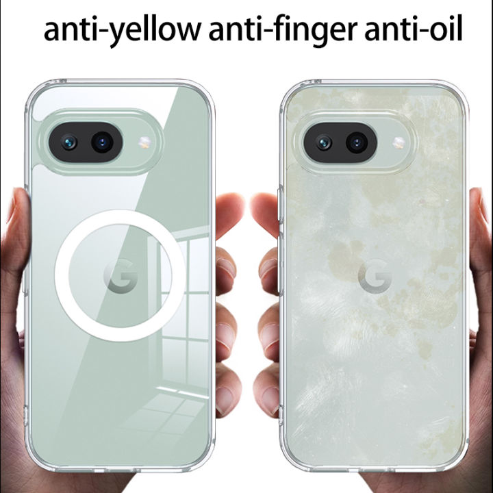 Matte%20&%20Clear%20Magnetic%20Wireless%20Charging%20Armor%20Magsafe%20Case%20For%20Google%20Pixel%209a%20Pixel9a%20Military%20Shockproof%20Phone%20Back%20Cover%20-%20Image%203
