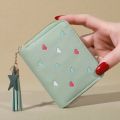 1PC Wallet Women Ladies Mini Tassel Wallets Cute Short Zipper Lovely Pu Leather Coin Purse Female Hand Wallet. 