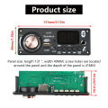 DC 12V MP3 BT Decoding Board Car Audio Mp3 Decoder Bt 5.3 Without Amplifier USB TF FM Radio Module Color Screen MP3 Player. 