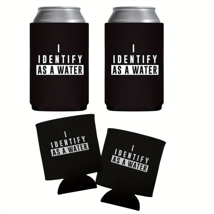 4%20pack%20I%20Identify%20As%20A%20Water%20-%20Can%20Sleeve%20Cooler%20Insulated%20Drink%20Beer%20Hugger%20Coolies%20-%20%20for%20Dad%20from%20Son%20Daughter%20-%20Image%202