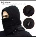 Balaclava Winter Hooded,Thermal Fleece Cap Hat Hood Ski Bike Wind Stopper Mask Monkey Cap Polyester soft Bike Motorcycle full Face Mask Cover Protection Cycling Sports Biker Face Mask Winter Cap and hoddie for men Touring in Snow weather. 