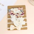 5pcs/Set Baby Girl Headband Set Cute Baby Elastic Hair Band Newborn Head Flower Toddler Headband Headwear Kids Hair Accessories.
