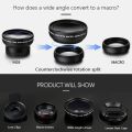 2 in 1 49UV Wide Angle Micro Camera Lens for iPhone Xiaomi Redmi 0.45X Macro HD Lens on Smartphone Lenses with Phone Clip. 