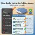 Upgraded Wireless Pillow Speaker Bluetooth Sleep Speakers Under Pillow Machine White Noise, 30/60/90 Min Timers,9D Stereo Sound. 