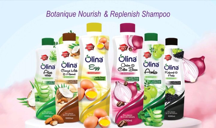 Olina Shampoo with Deep conditioner Pro vitamin B5&silk extracts Family pack 1000ml