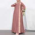 ZANZEA Muslim Fashion Dresses Abaya Women Elegant Long Sleeve Floral Printed Maxi Sundress Vestidos Kaftan IsIamic Robe Ramadan.