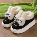Snow Boots Winter New Women Warm Padded Cotton Shoes Indoor Thick Bottom Plush Rabbit Cotton Boots Leisure Soft Sole Ankle Boots.