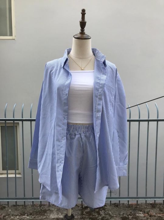 Women's%20New%20Model%20Summer%20Stripe%20Shirt%20Long%20Sleeve%20Slim%20Fit%20Casual%20Striped%20Top%20for%20Business%20And%20Office%20-%20Image%202