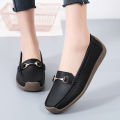 Vulcanize Women Shoes Flats Leather Moccasins Sneakers Designer Shoes for Women Slip-on Loafers Female Boat Shoes Big Size 43.