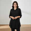 Kurti Black Premium Quality Stitched Fabric Soft Comfortable Breathable Fabric Perfect for Casual and Party Wear. 
