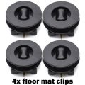 4pcs Universal Car Floor Mounting Clamps Carpet Mats Fixing Clips Black Anti-Slip Floor Holders Sleeves Accessories.