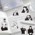 65PCS Black White Jujutsu Kaisen Anime Stickers Decoration Suitcase Scrapbooking Laptop Phone Stationery Manga Kid Sticker. 