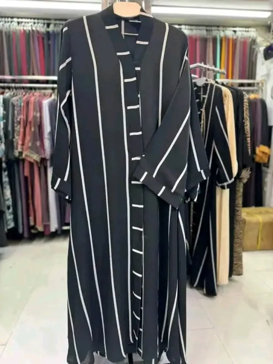 Dubai Zoom Fabric Premium Quality Lining Abaya Borka Stylish and Elegant Design Arabian Borka