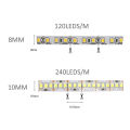 LED Strip Light 12V DC SMD 2835 120LEDs/M 1M 2M 3M 4M 5M Tira LED Stripe Tape Warm White 240LEDs/M Flexible Indoor Home Lighting. 