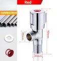 Stainless Steel Hot ＆ Cold Inlet Valve Bathroom Faucet Stop Valve Kitchen Sink Basin Triangle Valve Water Pressure Regulator. 