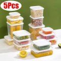 5Pcs Sealed Storage Box Fresh Keep Sealed Food Containers Fridge Organizer Fruit Meat Freezing Sealing Box Kitchen Storage Case. 