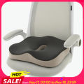 1pc Memory Foam Seat Cushion - 3D Ergonomic Support| Light Green & Grey, Washable Polyester, Car/Office Essentials Home Decor.