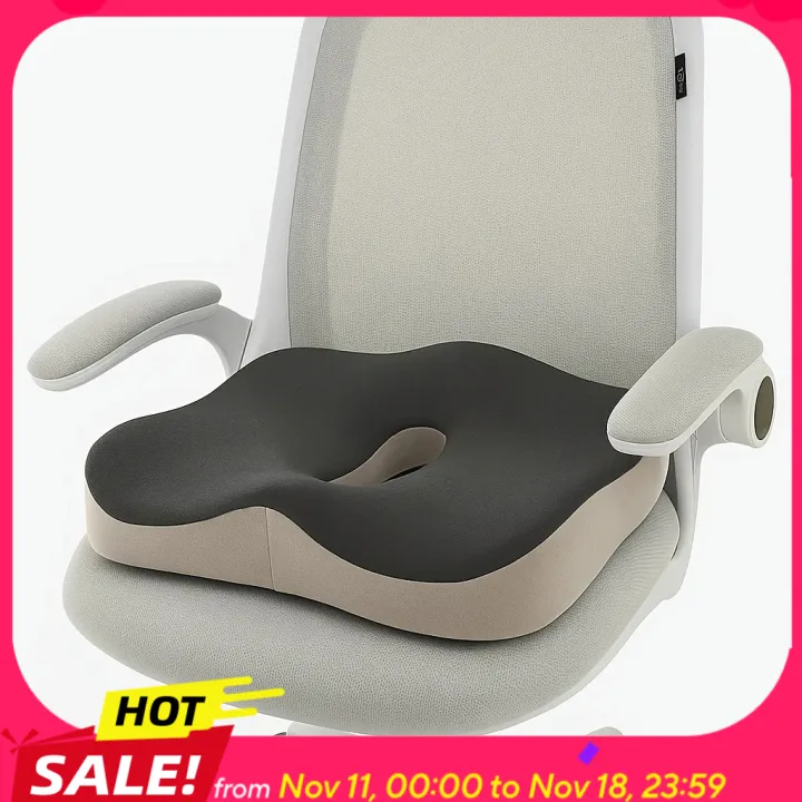 1pc%20Memory%20Foam%20Seat%20Cushion%20-%203D%20Ergonomic%20Support%7C%20Light%20Green%20&%20Grey,%20Washable%20Polyester,%20Car/Office%20Essentials%20Home%20Decor%20-%20Image%202