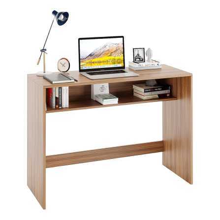 Under Desk Computer Table Study Table with UnderDesk Storage Shelf - Desktop Table for PC, Laptop ...