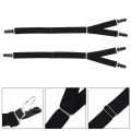 Mens Fashion Shirt Stays Garters Y Shape Military Adjustable Elastic Shirt Holders Straps Sock Non-slip Clamps Leg Suspenders.