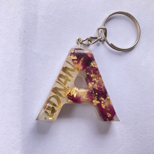 your name customise a to z alphabet   keychain for girls keychain for boy  resin keychain transparent keychain kitchen