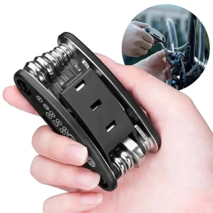 Multi-Function Bicycle Repair Tool Kit Portable Hex Spoke Screwdriver Wrench Mountain Road bike Cycling Tool Sets Black