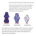 women Reusable menstrual pads for monthly, bamboo charcoal washable sanitary towels for periods, absorbent mama cloth pads 1 pc.
