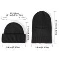 2In1 Mask Beanies Hat Kintted Thicken Winter Ski Balaclava Full Face Mask Thermal Windproof Coldproof Running Earmuffs Hat.