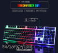 ✨Thai keyboard and mouse set🌈Rainbow RGB LED illuminated keyboard mouse gtx300✨. 