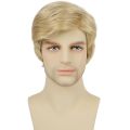 Synthetic 3pc Donald Costume Kit Red Tie Flag Pin Compatible with Pres Donald Wig Halloween Costume for Adults Couples Cosplay. 