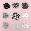 5mm 1000PCS Black, White, Gray, Transparent Color, Complementary Color Set, Hama Bead Iron Fuse Bead DIY Puzzle Pixel Art . 