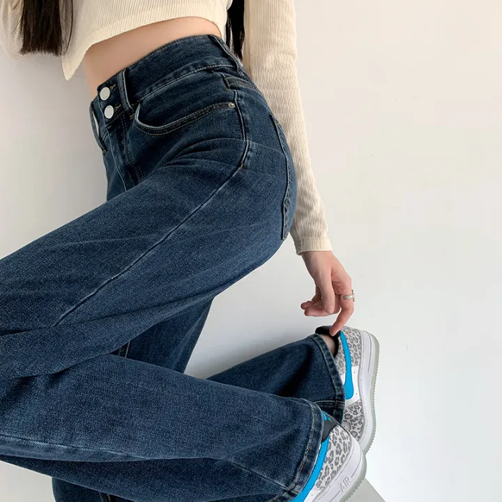 Loose%20Straight%20Women's%20Jeans%20Fashion%20Stretch%20Soft%20Drape%20Multi-button%20High%20Waist%20Denim%20Trousers%20Street%20Fashion%20Female%20Clothing%20-%20Image%207