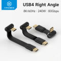 Hagibis USB4 Right Angle Cable Type C Fast Charging Capsule mini Cord 240W 80Gbps Date for Thunderbolt 5/4 iPhone 17 Pro Max 16.