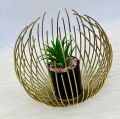 Artisan Crafted High-Quality Metal Alloy Sphere Planter For Elegant Room Decor. 