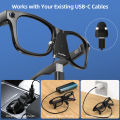 USB C Charging Adapter For Ray-Ban Meta Gen 1/Gen 2 and Oakley Meta Practical Charger Connector For Wayfarer/Skyler/Headliner.