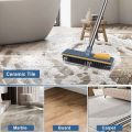 Floor Scrubbing Brush with Long Handle,Squeegee and Comb，Hard Bristle Sweeping Broom for Tiles,Cleaning Pet Hairs, Sofa, Window, Carpet, Bathroom and Hard-to-Reach Corners. 