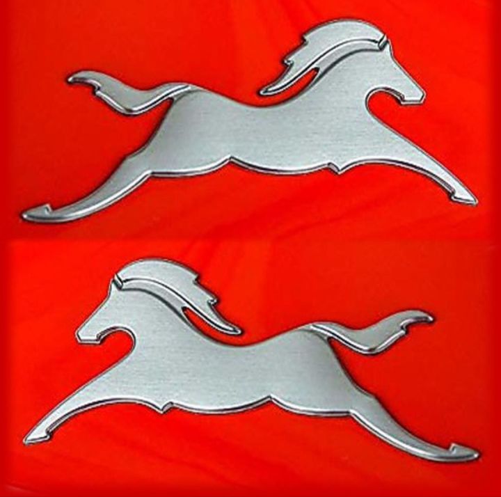 Tvs 4V Horse logo metal silver