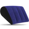 PVC Flocking Silicone Pillow Blue+Black Inflatable Inflatable Pillow Triangle Cylinder Wedge Soft Cushion. 