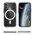 Apple iPhone X Series Magnetic MagSafe Compatible Protective Clear TPU Transparent Case. 