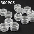 50/100/300pcs 5g Transparent Cosmetic Bottles Containers Pot Sample Clear Cream Jar For Nail Arts Small Clear Can Tin For Balm. 