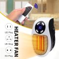 500W Portable Heater Electric Heater Plug in Wall Room Heater Home Appliance Heating Stove Mini Radiator Remote Warmer Machine.